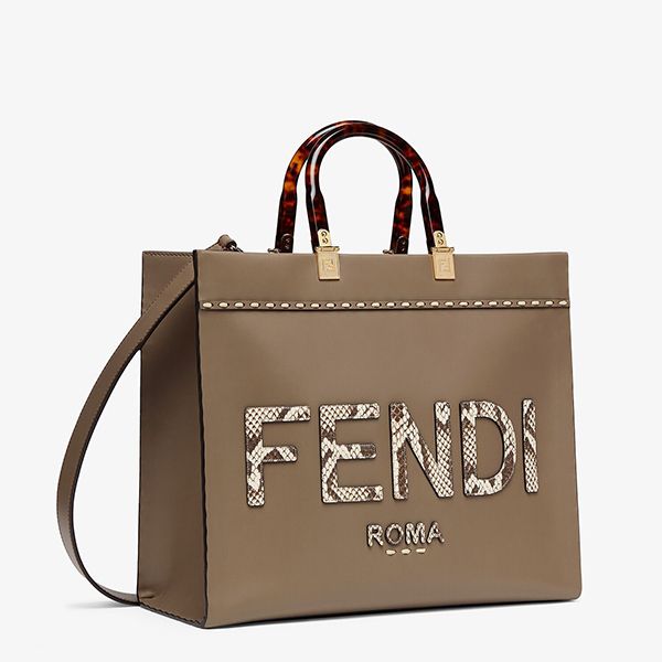 21FW【フェンディ】FF ロゴ サンシャイン ミディアム トート偽物 8BH386AHN5F1FEN